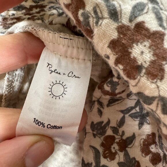 Rylee + Cru Prairie Stone vintage floral Pea plum boxy fit blouse Women's sz M - Picture 9 of 9